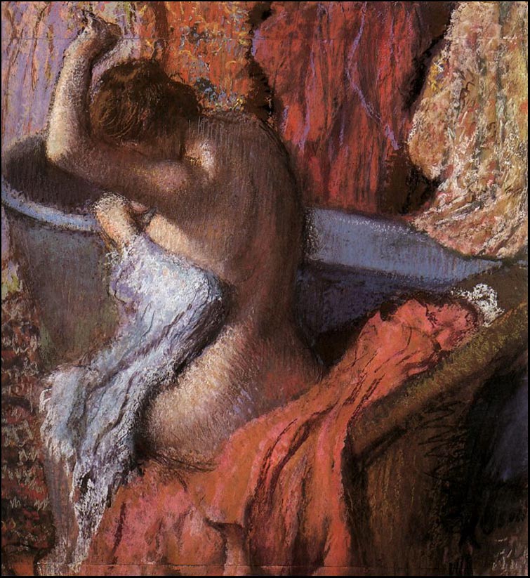 Edgar Degas Seated Bather Drying Herself